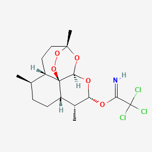 molecular formula C17H24Cl3NO5 B13432311 Dihydro Artemisinin 2,2,2-Trichloro-ethanimidic Acid 