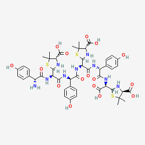 molecular formula C48H59N9O16S3 B13432336 Amoxycilloic Acid Trimer 