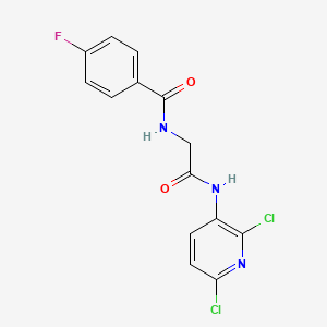 N-[2-[(2,6-dichloro-3-pyridyl)amino]-2-oxo-ethyl]-4-fluoro-benzamide