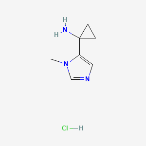 1-(3-Methylimidazol-4-yl)cyclopropan-1-amine;hydrochloride