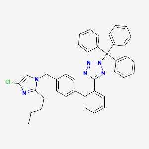 molecular formula C40H35ClN6 B13432456 5-[2-[4-[(2-Butyl-4-chloroimidazol-1-yl)methyl]phenyl]phenyl]-2-trityltetrazole 