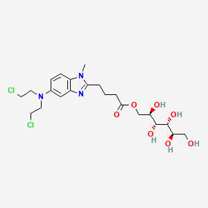 molecular formula C22H33Cl2N3O7 B13432466 Bendamustine D-Mannitol Ester 