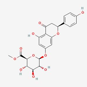 molecular formula C22H22O11 B13432488 methyl (2S,3S,4S,5R,6S)-3,4,5-trihydroxy-6-[[(2S)-5-hydroxy-2-(4-hydroxyphenyl)-4-oxo-2,3-dihydrochromen-7-yl]oxy]oxane-2-carboxylate 