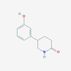 molecular formula C11H13NO2 B13432493 5-(3-Hydroxyphenyl)-2-piperidinone 