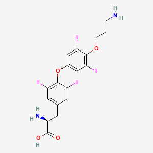 molecular formula C18H18I4N2O4 B13432499 Thyroxine Aminopropyl Ether 