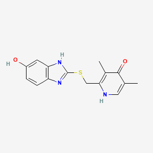 molecular formula C15H15N3O2S B13432546 4,5'-Di(desmethyl) Omeprazole Sulfide CAS No. 176219-12-8