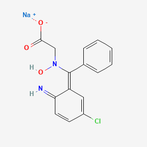 sodium;2-[[(Z)-(3-chloro-6-iminocyclohexa-2,4-dien-1-ylidene)-phenylmethyl]-hydroxyamino]acetate