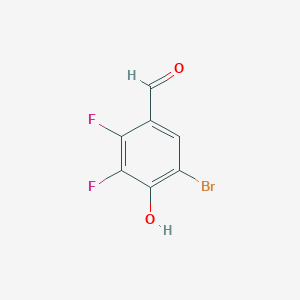 molecular formula C7H3BrF2O2 B13432579 5-Bromo-2,3-difluoro-4-hydroxybenzaldehyde 