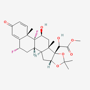 molecular formula C25H32F2O7 B13432588 Methyl 20-Dihydro Fluocinolone Acetonide 21-oate 