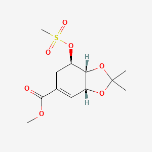 (3aR,7R,7aR)-3a,6,7,7a-Tetrahydro-2,2-dimethyl-7-[(methylsulfonyl)oxy]-methyl ester 1,3-benzodioxole-5-carboxylic acid