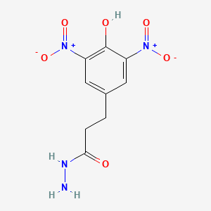 molecular formula C9H10N4O6 B13432621 3-(4-Hydroxy-3,5-dinitrophenyl)propanehydrazide CAS No. 203626-59-9