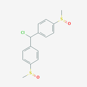 molecular formula C15H15ClO2S2 B13432629 Bis-(4-methylsulfinylphenyl)-methyl chlorid 