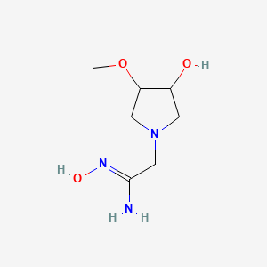 molecular formula C7H15N3O3 B13432953 (Z)-N'-hydroxy-2-(3-hydroxy-4-methoxypyrrolidin-1-yl)acetimidamide 