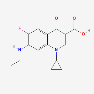 molecular formula C15H15FN2O3 B13432960 1-Cyclopropyl-7-(ethylamino)-6-fluoro-1,4-dihydro-4-oxo-3-quinolinecarboxylic Acid 