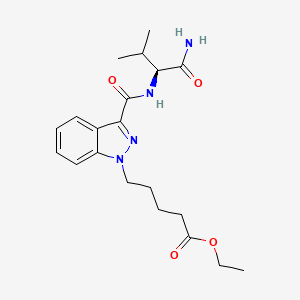 3-[[[(1S)-1-(Aminocarbonyl)-2-methylpropyl]amino]carbonyl]-1H-Indazole-1-pentanoic Acid Ethyl Ester