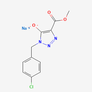 molecular formula C11H9ClN3NaO3 B1343302 Sodium 1-(4-chlorobenzyl)-4-(methoxycarbonyl)-1H-1,2,3-triazol-5-olate 