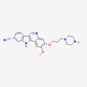 2-methoxy-3-[3-(4-methylpiperazin-1-yl)propoxy]-11H-indolo[3,2-c]quinoline-9-carbonitrile