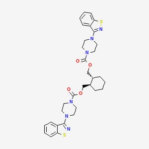 ((1R,2R)-Cyclohexane-1,2-diyl)bis(methylene) bis(4-(benzo[d]isothiazol-3-yl)piperazine-1-carboxylate)