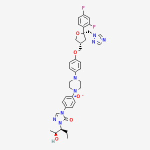 4-[4-[4-[4-[[(3R,5R)-5-(2,4-difluorophenyl)-5-(1,2,4-triazol-1-ylmethyl)oxolan-3-yl]methoxy]phenyl]-1-oxidopiperazin-1-ium-1-yl]phenyl]-2-[(2S,3S)-2-hydroxypentan-3-yl]-1,2,4-triazol-3-one