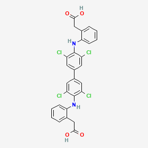 2-[2-[4-[4-[2-(Carboxymethyl)anilino]-3,5-dichlorophenyl]-2,6-dichloroanilino]phenyl]acetic acid