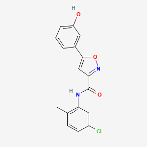 N-(5-chloro-2-methylphenyl)-5-(3-hydroxyphenyl)-1,2-oxazole-3-carboxamide