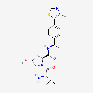 (2S,4R)-1-[(2S)-2-amino-3,3-dimethylbutanoyl]-4-hydroxy-N-[(1R)-1-[4-(4-methyl-1,3-thiazol-5-yl)phenyl]ethyl]pyrrolidine-2-carboxamide