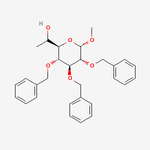 1-[(2R,3S,4S,5R,6S)-6-methoxy-3,4,5-tris(phenylmethoxy)oxan-2-yl]ethanol