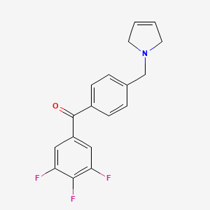 molecular formula C18H14F3NO B1343320 4'-(3-吡咯啉甲基)-3,4,5-三氟苯甲酮 CAS No. 898764-79-9