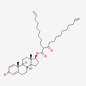 [(8R,9S,10R,13S,14S,17S)-10,13-dimethyl-3-oxo-6,7,8,9,11,12,14,15,16,17-decahydrocyclopenta[a]phenanthren-17-yl] 2-non-8-enyl-3-oxotridec-12-enoate