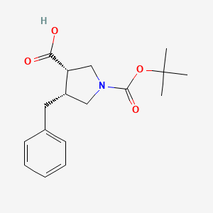 (3S,4R)-4-benzyl-1-[(2-methylpropan-2-yl)oxycarbonyl]pyrrolidine-3-carboxylic acid