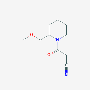 molecular formula C10H16N2O2 B13433237 3-(2-(Methoxymethyl)piperidin-1-yl)-3-oxopropanenitrile 