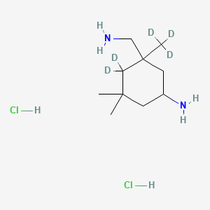 3-(Aminomethyl)-4,4-dideuterio-5,5-dimethyl-3-(trideuteriomethyl)cyclohexan-1-amine;dihydrochloride