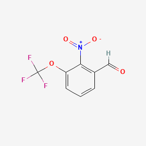 molecular formula C8H4F3NO4 B13433280 2-Nitro-3-(trifluoromethoxy)benzaldehyde 