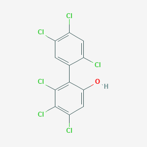 molecular formula C12H4Cl6O B13433286 2',4,4',5,5',6-Hexachloro-[1,1'-biphenyl]-2-ol 