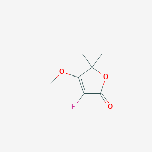 molecular formula C7H9FO3 B13433317 3-Fluoro-4-methoxy-5,5-dimethylfuran-2(5H)-one 