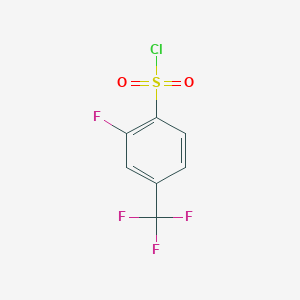 molecular formula C7H3ClF4O2S B1343345 2-氟-4-(三氟甲基)苯-1-磺酰氯 CAS No. 1177009-38-9