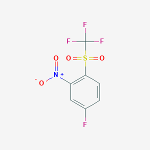 4-Fluoro-2-nitro-1-(trifluoromethylsulfonyl)benzene