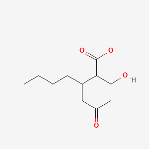 molecular formula C12H18O4 B13433534 Methyl-6-Butyl-2-hydroxy-4-oxocyclohex-2-ene Carboxylate 