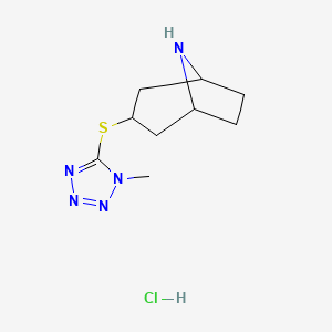 3-[(1-methyl-1H-1,2,3,4-tetrazol-5-yl)sulfanyl]-8-azabicyclo[3.2.1]octane hydrochloride