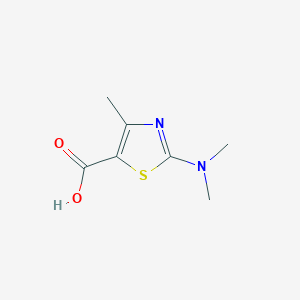 molecular formula C7H10N2O2S B1343360 2-(二甲氨基)-4-甲基-1,3-噻唑-5-羧酸 CAS No. 162650-62-6