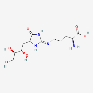 (2S)-2-amino-5-[[4-oxo-5-[(2S,3R)-2,3,4-trihydroxybutyl]imidazolidin-2-ylidene]amino]pentanoic acid