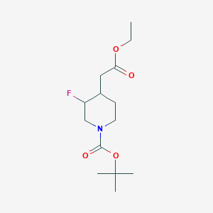 B1343362 Tert-butyl 4-(2-ethoxy-2-oxoethyl)-3-fluoropiperidine-1-carboxylate CAS No. 317360-04-6