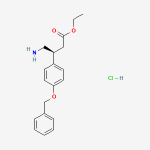 (S)-Ethyl 4-amino-3-(4-(benzyloxy)phenyl)butanoate hcl