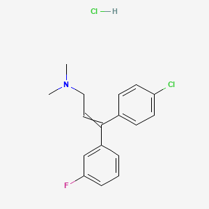 1-(p-Chlorophenyl)-1-(m-fluorophenyl)-3-dimethylaminoprop-1-ene hydrochloride