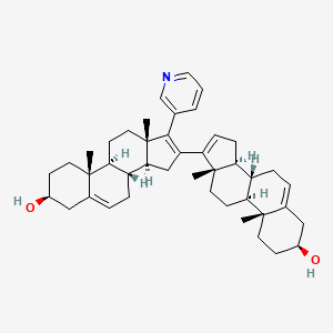 (3S,8R,9S,10R,13S,14S)-16-[(3S,8R,9S,10R,13S,14S)-3-hydroxy-10,13-dimethyl-2,3,4,7,8,9,11,12,14,15-decahydro-1H-cyclopenta[a]phenanthren-17-yl]-10,13-dimethyl-17-pyridin-3-yl-2,3,4,7,8,9,11,12,14,15-decahydro-1H-cyclopenta[a]phenanthren-3-ol