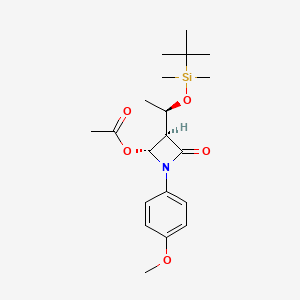 (3R,4R)-4-(Acetyloxy)-3-[(1R)-1-[[(1,1-dimethylethyl)dimethylsilyl]oxy]ethyl]-1-(4-methoxyphenyl)-2-azetidinone