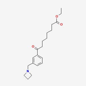 Ethyl 8-[3-(azetidin-1-ylmethyl)phenyl]-8-oxooctanoate