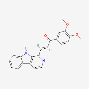 (E)-1-(3,4-dimethoxyphenyl)-3-(9H-pyrido[3,4-b]indol-1-yl)prop-2-en-1-one