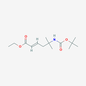 Ethyl (2E)-5-(tert-butoxycarbonylamino)5-methylhex-2-enoate