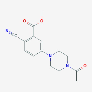 Methyl 5-(4-acetylpiperazin-1-YL)-2-cyanobenzoate